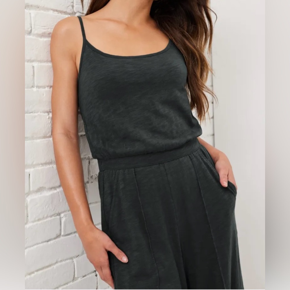 UPWEST Gray Knit Romper with Pockets - Picture 2 of 13